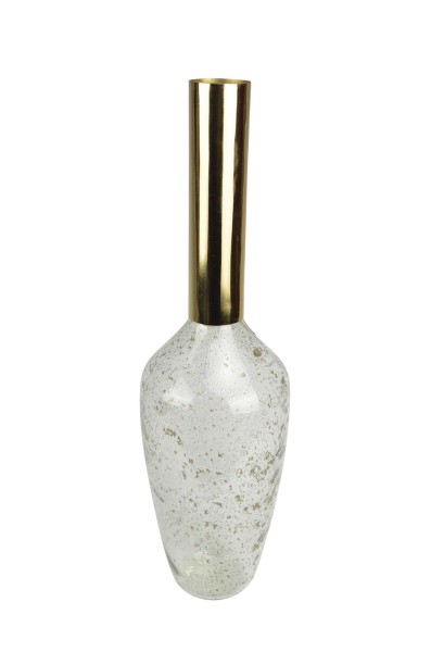 Vase Glas Goldhals D17xH56cm