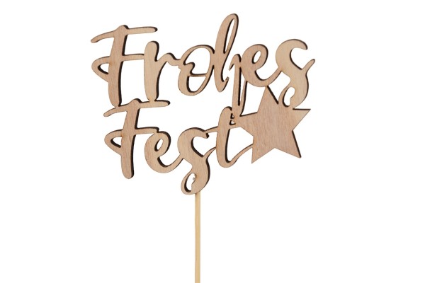 Stecker Frohes Fest 9,5x36cm