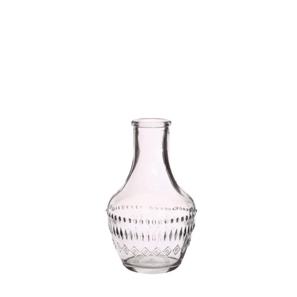 Flasche Glas Milano D6xH10cm