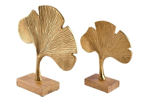 Blatt Gingko Aluguss z. Stellen H25cm