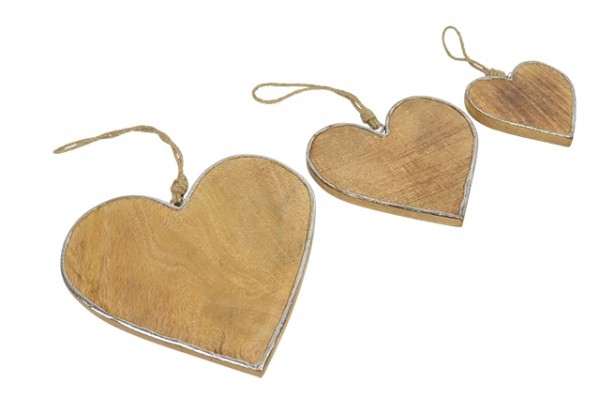 Herz Holz m. Umrandung - D10xT1cm