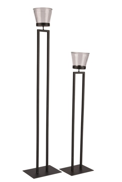 Kerzenhalter mit Glas 14x11xH60cm