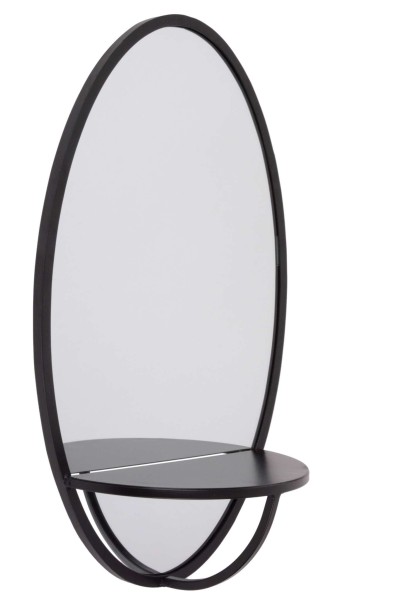 Spiegel oval z. Hängen Metall 31,5x14xH51,5cm