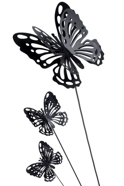 Schmetterlingsstecker Metall 12x65cm