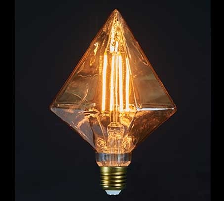 LED-Birne Diamant 11x17cm (2W/E27/nicht dimmbar)