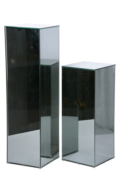 LED Glassäule eckig mit Lichterkette 20x20x70cm