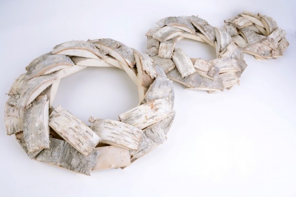 Kranz Holzstücke Birke 32x6cm