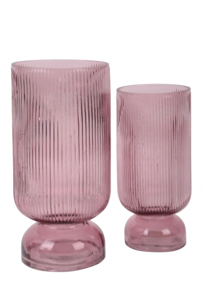 Vase Nora Glas auf Fuß D11,5xH25cm