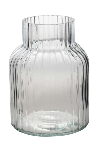 Vase Airi gerillt Glas D13,5xH18,5cm
