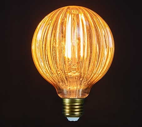 LED-Birne Streifen 10x13,5cm (2W/E27/n. dimmbar)