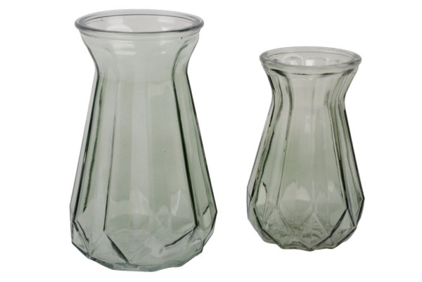 Glas Vase bauchig - D9,5xH15cm