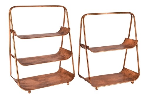 Etagere eckig Metall x3 41x26xH56cm