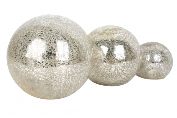 LED Glaskugel Crackle z. Legen m. Timer D10xH8,5c
