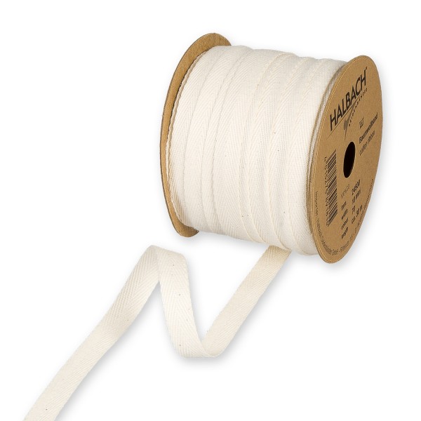 Auroris Baumwollband Rund 1mm Weiß - 10m Rolle Für Bastelprojekte
