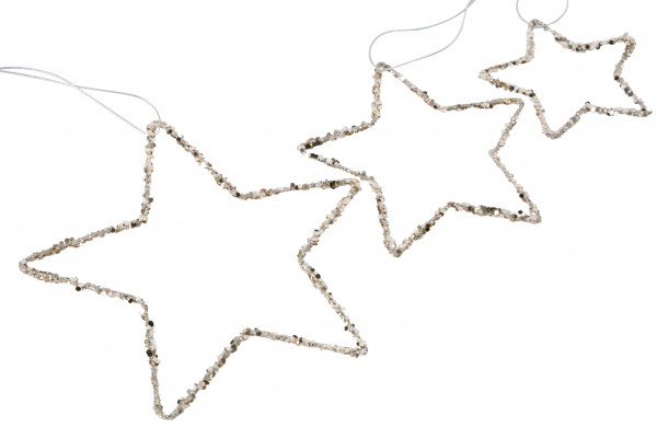 Stern Draht Glitter D15cm