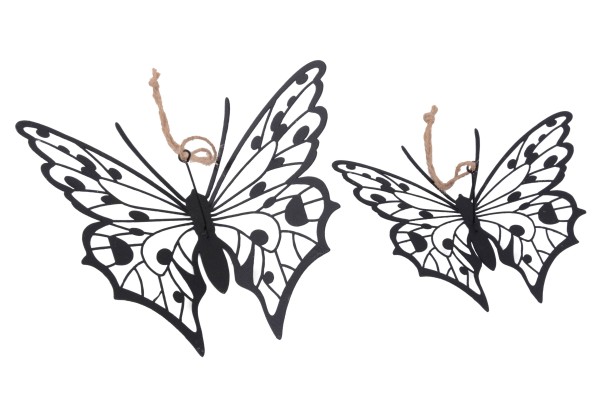 Schmetterling Rosie z. Hg Metall 17,5x16x5cm