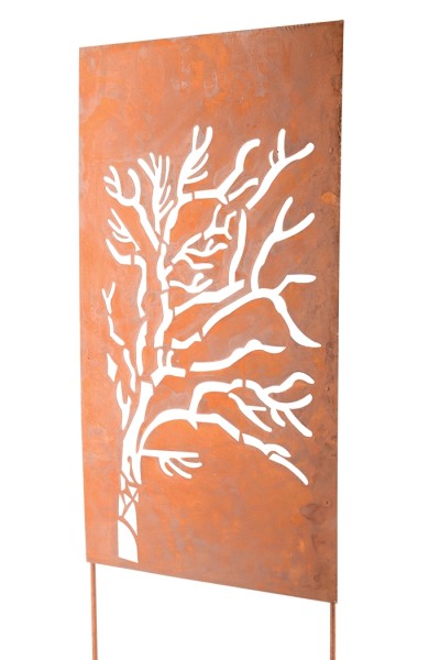 Gartenbild Baum Metall z. Stecken - B26xL70cm