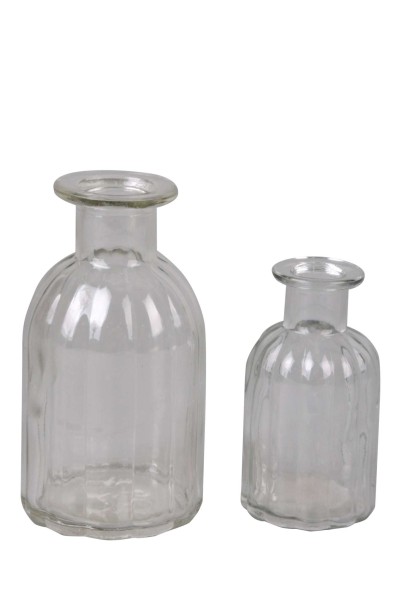 Glas Flasche Vintage D5xH10,5cm