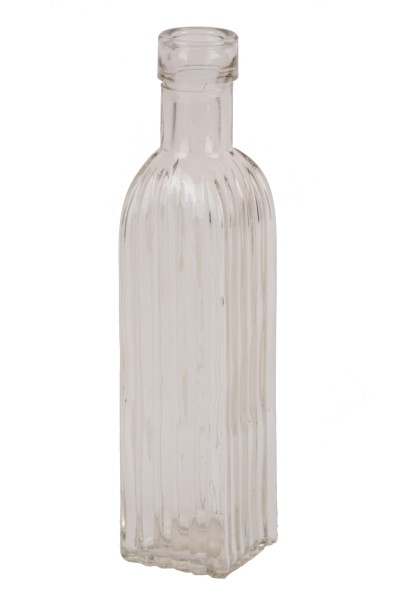 Flasche Glas eckig 5x5x21cm
