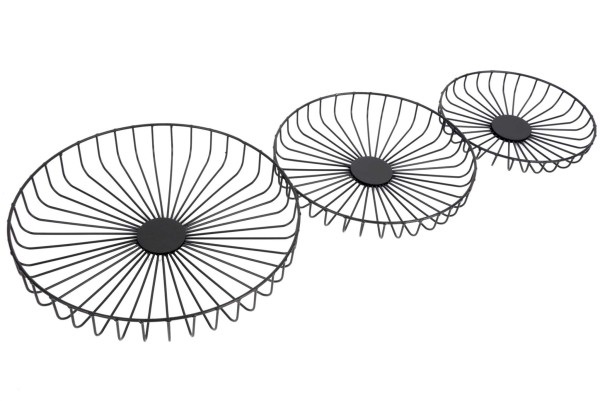 Draht-Schale rund S/3 23x3/28x4/34x5cm
