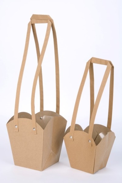 Tasche Papier m. Henkel 9,5x9,5xH15/44cm