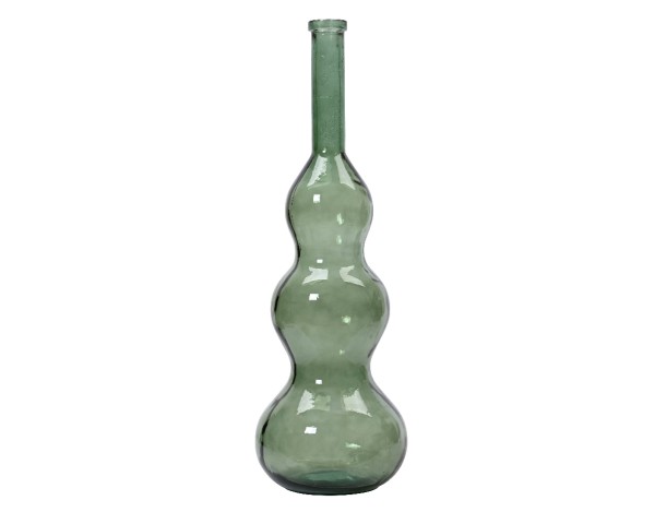 Vase Recycle-Glas bauchig D33xH100cm