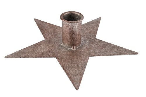 Kerzenhalter Stern Metall D16,5xH4,5cm