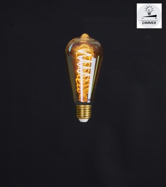 LED Retro Birne D6,5xL14,5cm 2W/E27 (Dimmer)