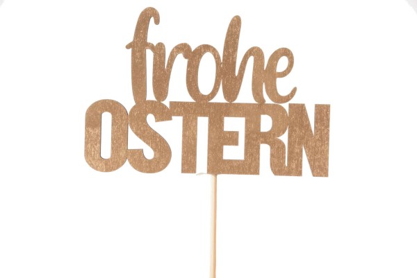 Stecker "Frohe Ostern" Holz 12x8/32cm