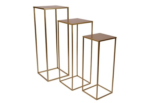 Hocker Metall hoch S/3 19x50/22x60/25x70cm