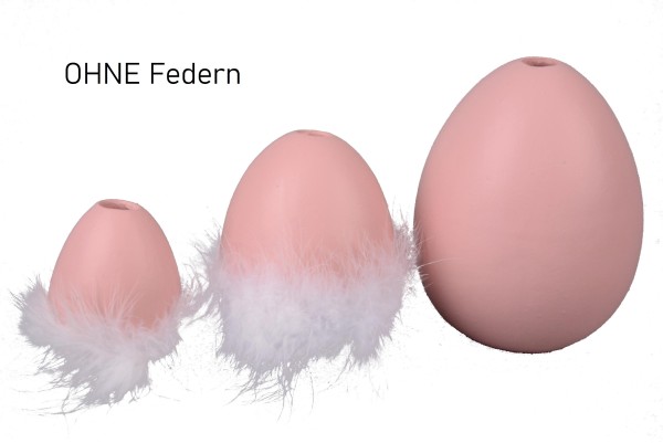 Ei stehend mit Öffnung Keramik D12,5xH15,5cm