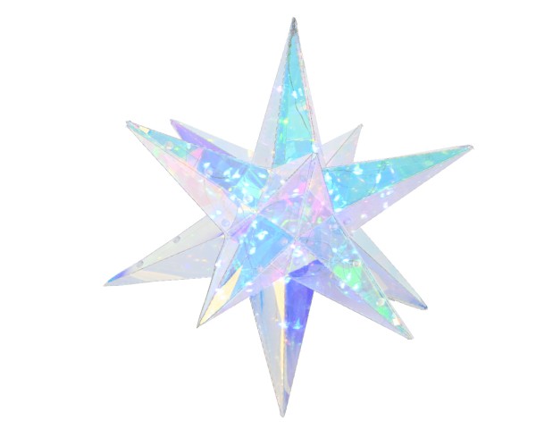 Micro LED-Stern Multicolor z.Hg. 25,5x26,5x30cm