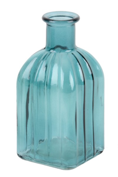 Flasche Glas eckig 6,5x6,5x13,5cm