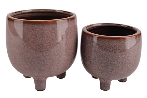 Topf Stockholm mit Fuß Keramik D11xH10,5cm
